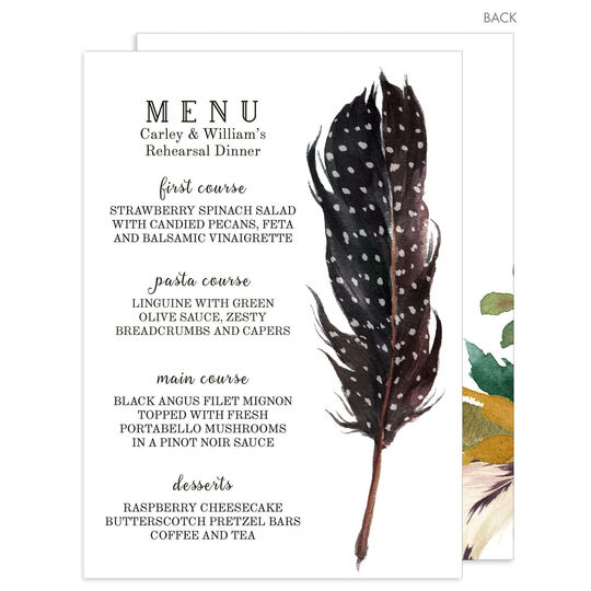 Eagle Feather Menu